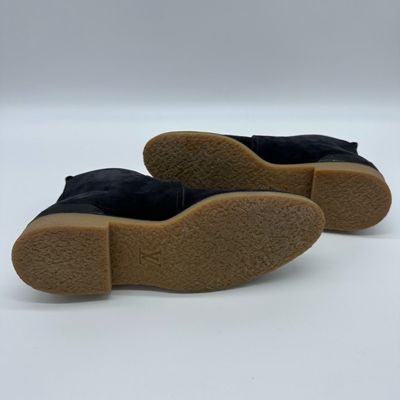Louis Vuitton Men’s Chelsea Boot Navy Blue Suede Size 10 LV 11 US 100% Authentic - Picture 2 of 9